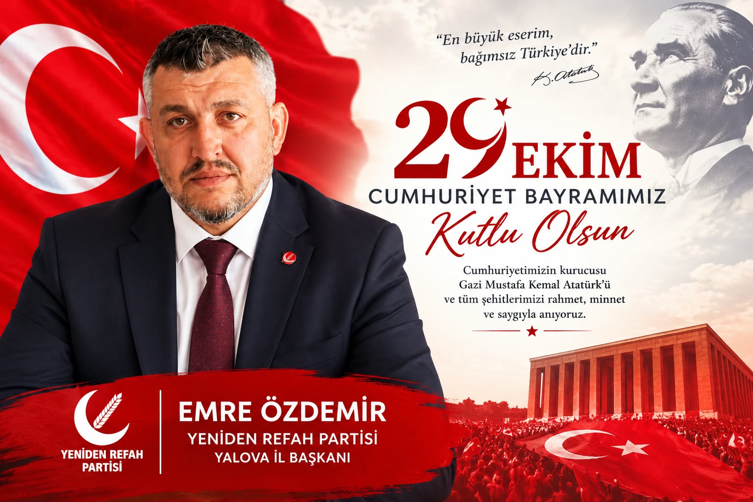 EMRE ÖZDEMİR’DEN 29 EKİM MESAJI